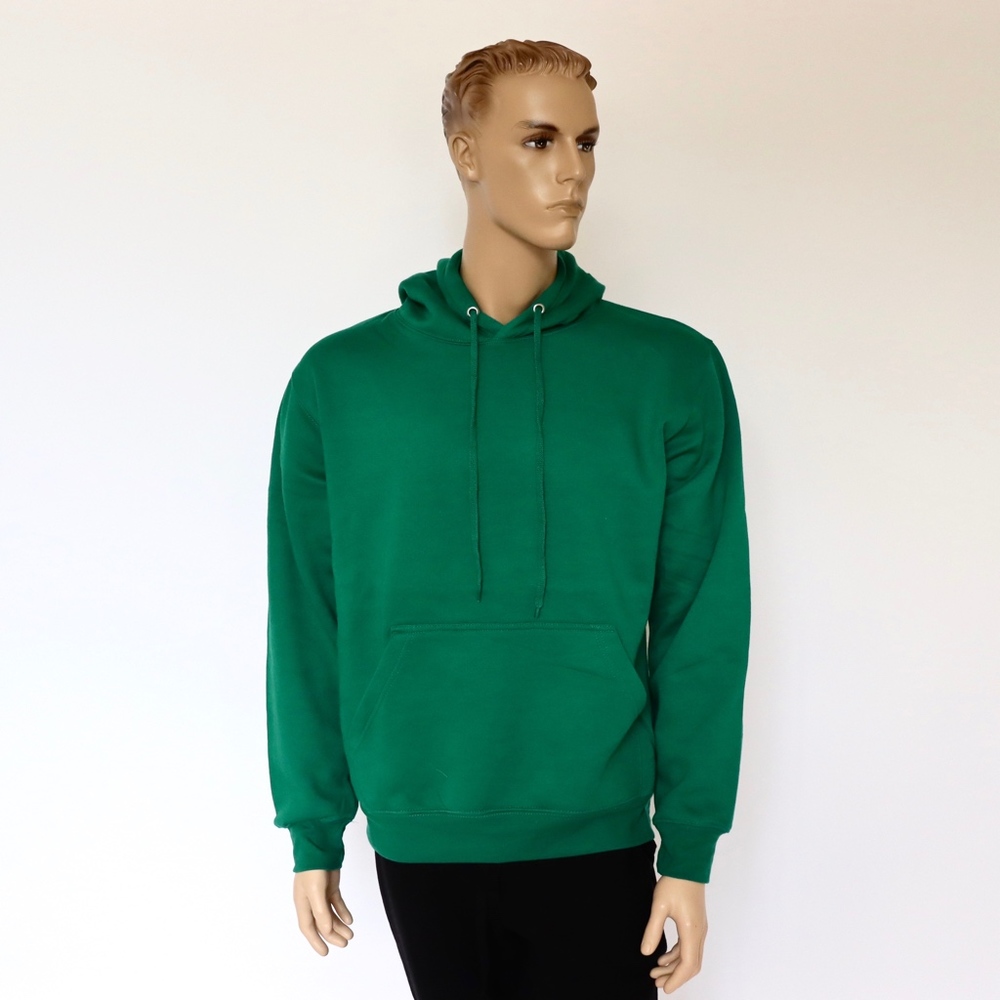 Kelly Green Men's Heavy Fleece Hooded Sweatshirt